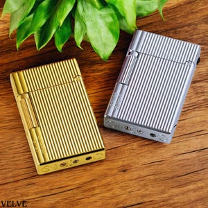 Luxury Vintage Lighter Elegant Golden Lighter Aesthetic Luxury Holiday Gift for Men