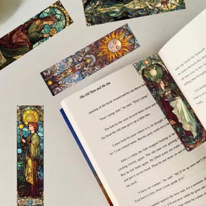 30 Tarot Glasmalerei Lesezeichen | Vintage Lesezeichen | Künstlerische Tarot Karte Sticky Notes | Lesezeichen aus Pappe für Buchliebhaber