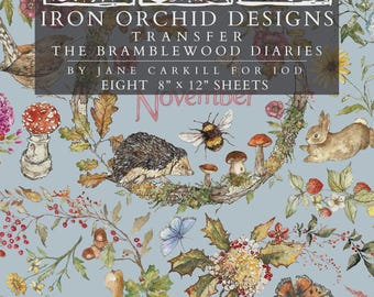 The Bramblewood Diaries IOD Transfer 8x12 Pad by Iron Orchid Designs (NEW!)