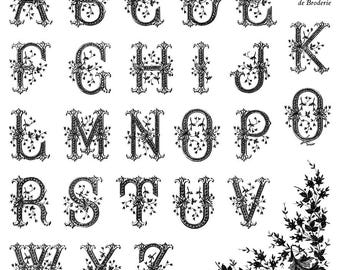 Dessins de Broderie Labels 6x6 IOD Decor Stamp by Iron Orchid Designs