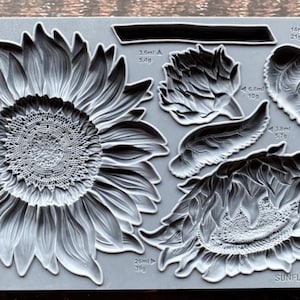 Sunflowers 6x10 IOD Mould by Iron Orchid Designs