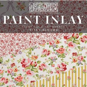 IOD Ditsy Bloom Paint Inlay By Iron Orchid Designs