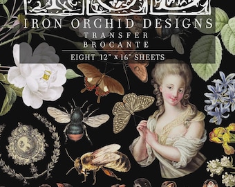 Brocante IOD Transfer 12x16 Pad by Iron Orchid Designs
