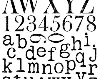 Typesetting 12x12 IOD Decor Stamp by Iron Orchid Designs