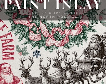 The North Pole Co. IOD Paint Inlay 8x12 Pad by Iron Orchid Designs (NEW!)