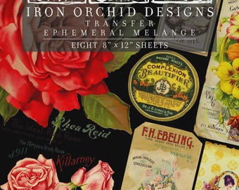 Almohadilla de transferencia IOD Ephemeral Melange de 8 x 12 pulgadas de Iron Orchid Designs