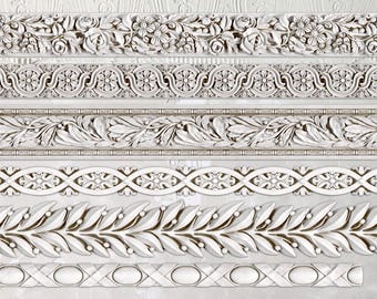 Trimmings 1 6x10 IOD Mould by Iron Orchid Designs