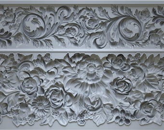 Trimmings 4 6x10 IOD Mould by Iron Orchid Designs