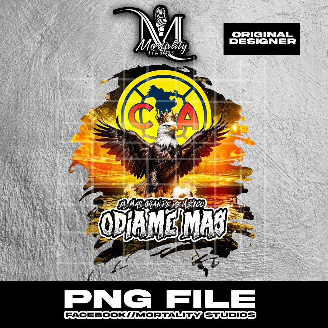 ODIAME MAS America futbol T-shirt design para playeras