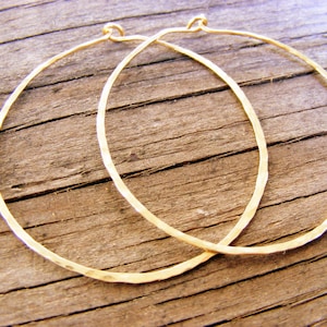 Thin Hammered Hoops