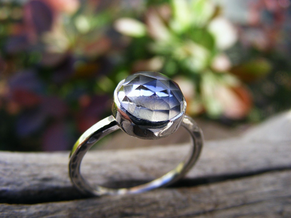 Crystal Quartz Ring Clear Crystal Quartz Ring Faceted - Etsy