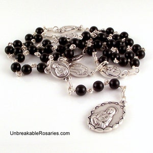 Seven Sorrows of Mary Servite Rosary Beads In Black Onyx by Unbreakable Rosaries image 2