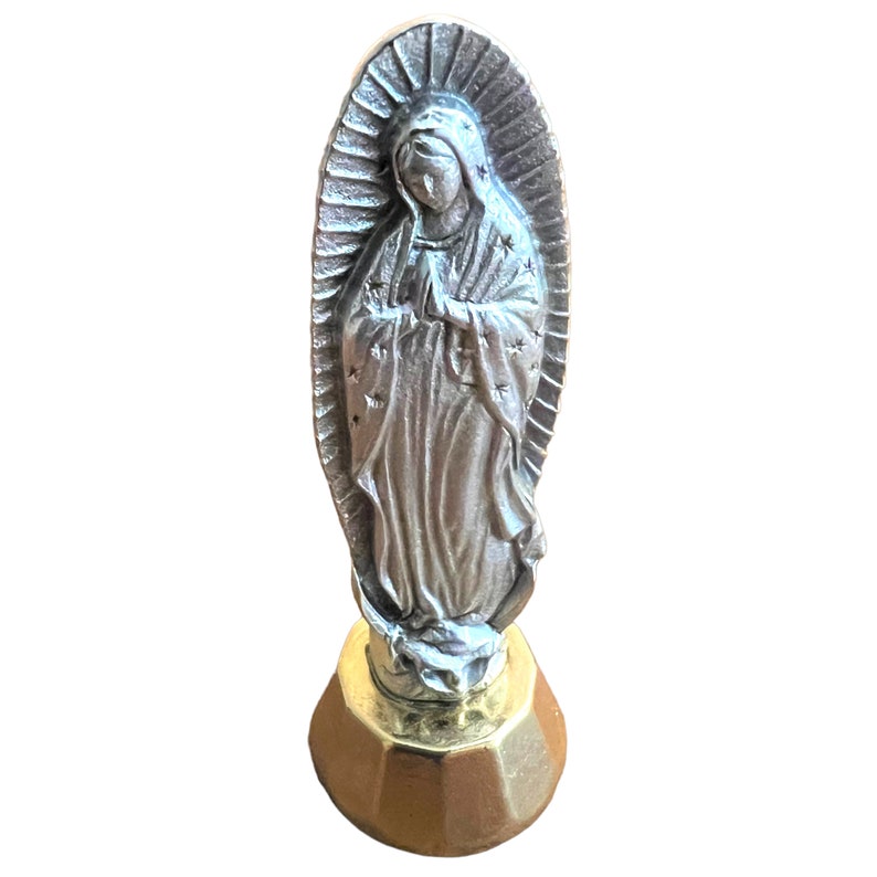 Virgin of Guadalupe Virgin Mary Car Auto Dashboard Miniature Pocket Statue Made In Italy image 4