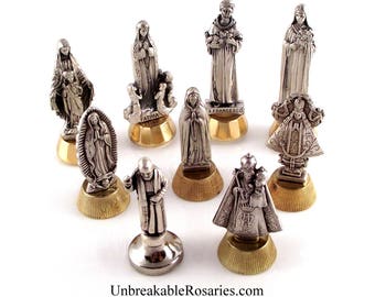 Mini Saint Statues For Auto Car Dashboard, Made In Italy, Virgin Mary, Caridad del Cobre, St Francis, Padre Pio, Theresa, Madonna, Jesus