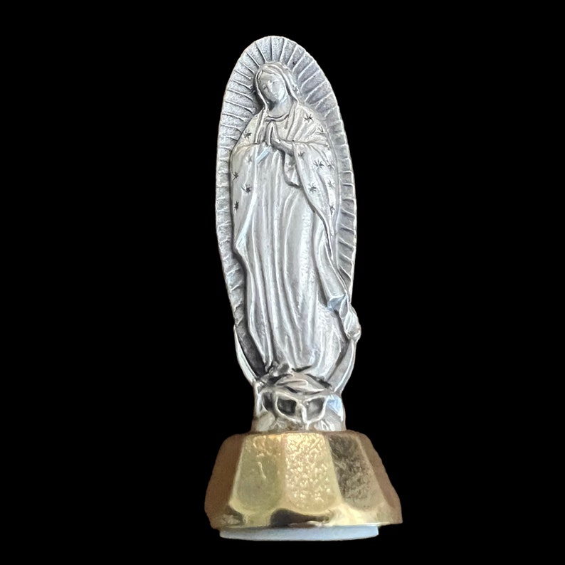 Virgin of Guadalupe Virgin Mary Car Auto Dashboard Miniature Pocket Statue Made In Italy image 6