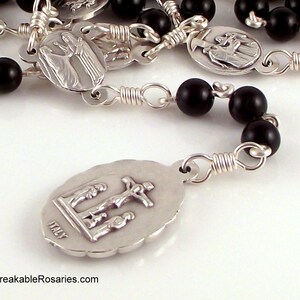 Seven Sorrows of Mary Servite Rosary Beads In Black Onyx by Unbreakable Rosaries image 3