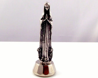 Virgin Mary Our Lady of Lourdes Miniature Statue, Adhesive Car Dashboard Statue Made In Italy