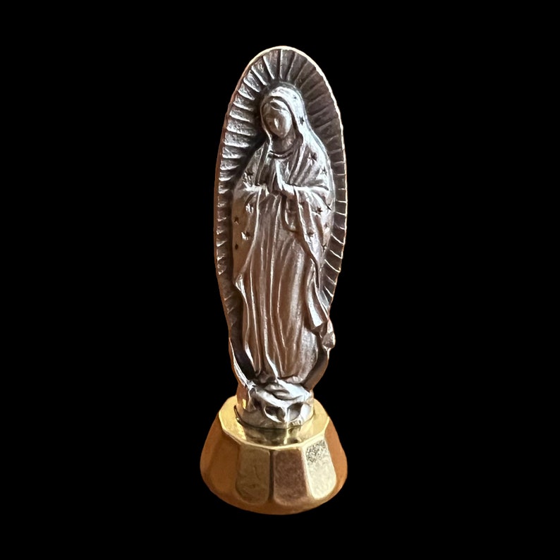 Virgin of Guadalupe Virgin Mary Car Auto Dashboard Miniature Pocket Statue Made In Italy image 1