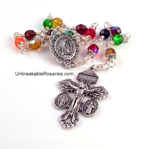 Unbreakable wire wrapped rosary sale