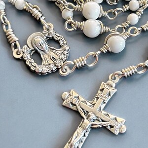 Virgin Mary, Sacred Heart of Jesus Unbreakable Rosary Beads, Wire ...