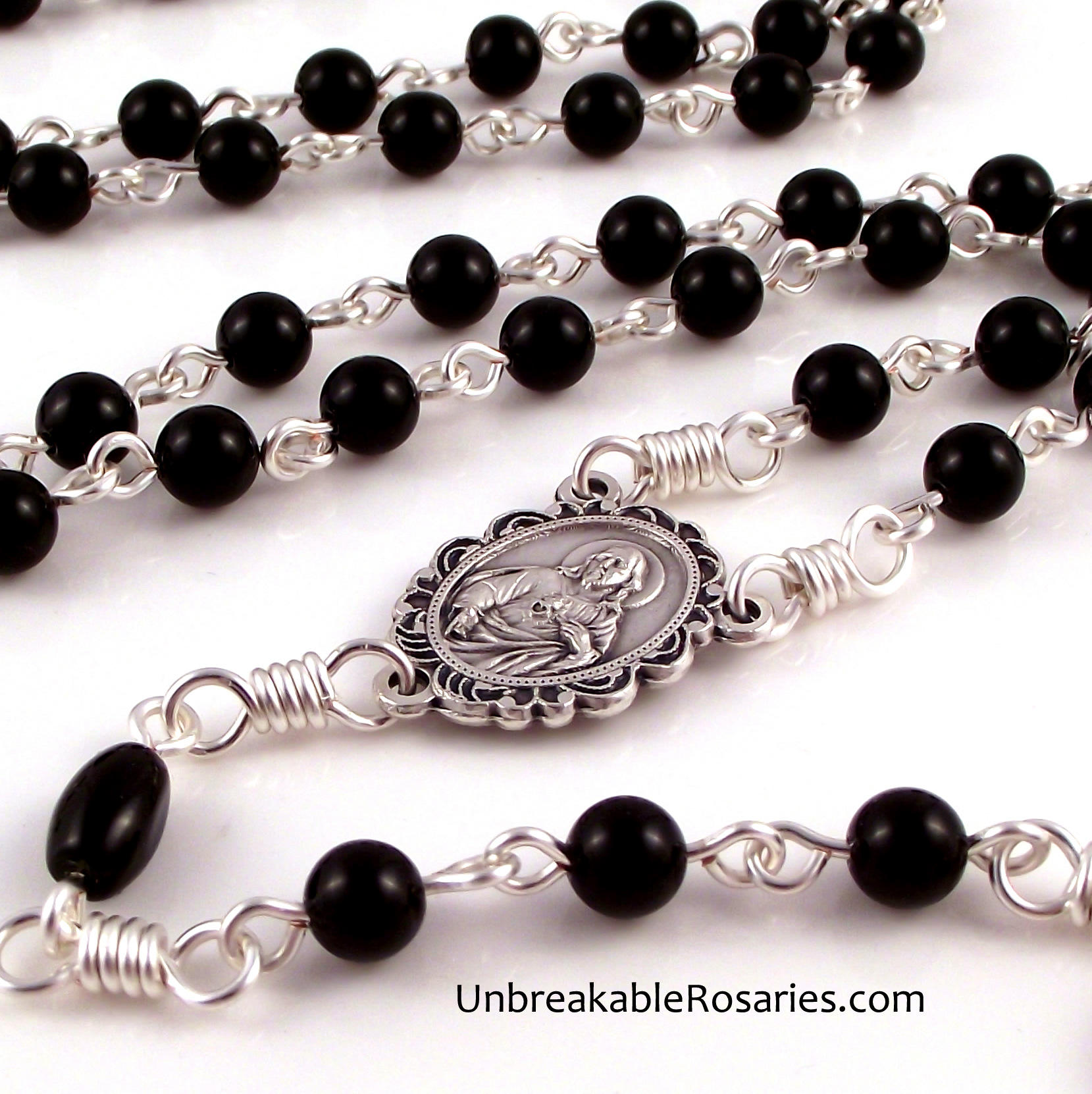 Our Lady of Fatima Rosary Beads With Sacred Heart of Jesus and Etsy