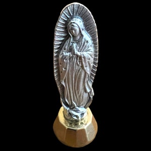Virgin of Guadalupe Virgin Mary Car Auto Dashboard Miniature Pocket Statue Made In Italy image 3