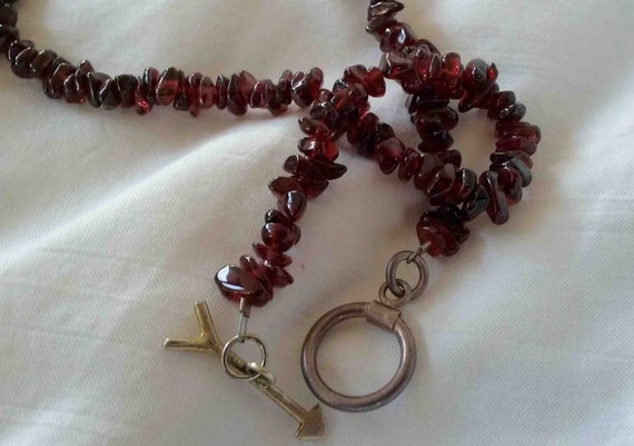 Vintage Early Nineties Garnet Cluster Beaded Neck… - image 6