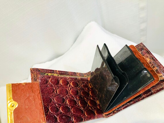 Brown Leather Wallet Vintage 1960s 60s Accessorie… - image 5