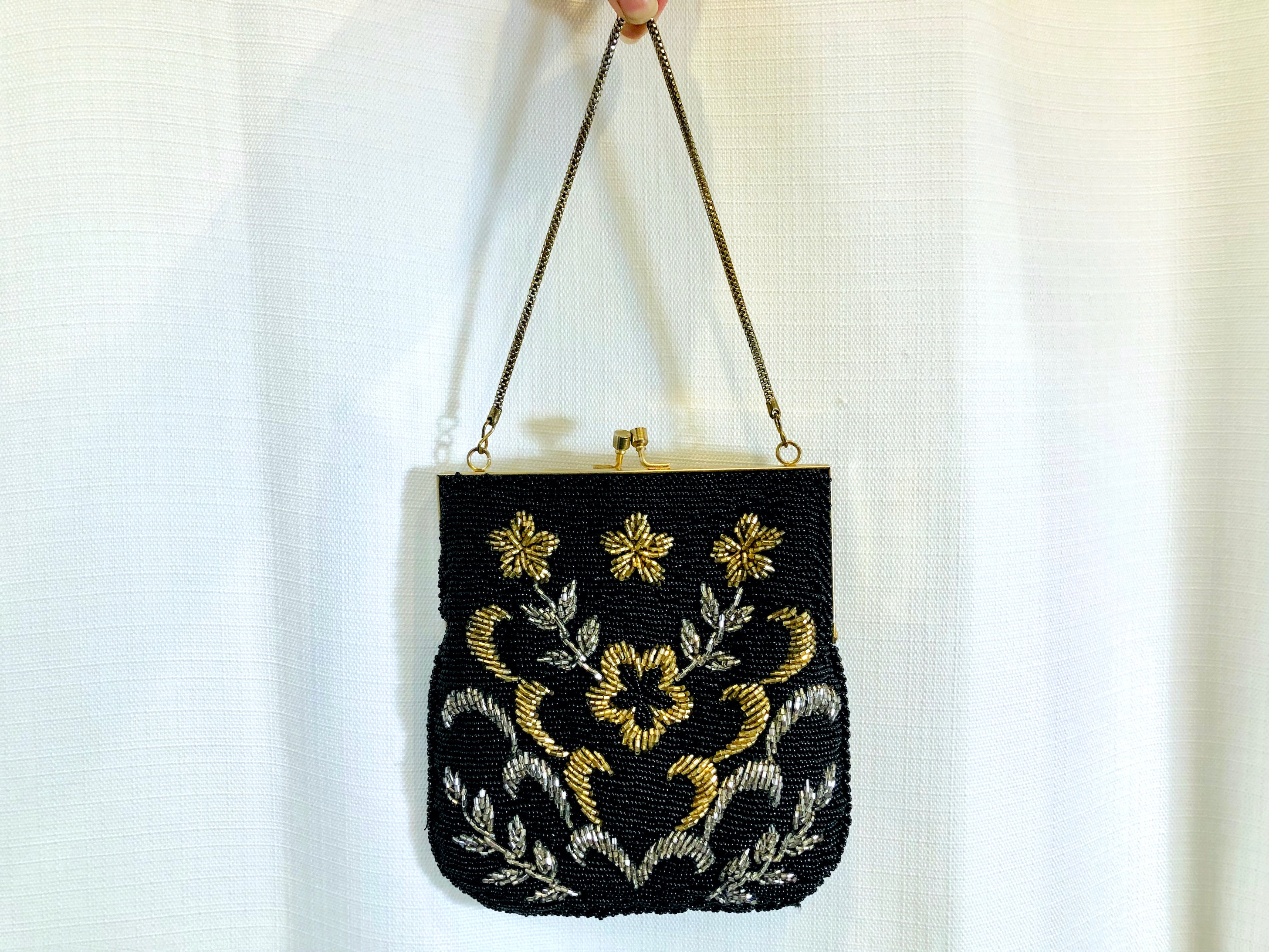 Vintage Lewis Handbag Black Patent Leather La Regale Lord & Taylor Lot 3  Purses