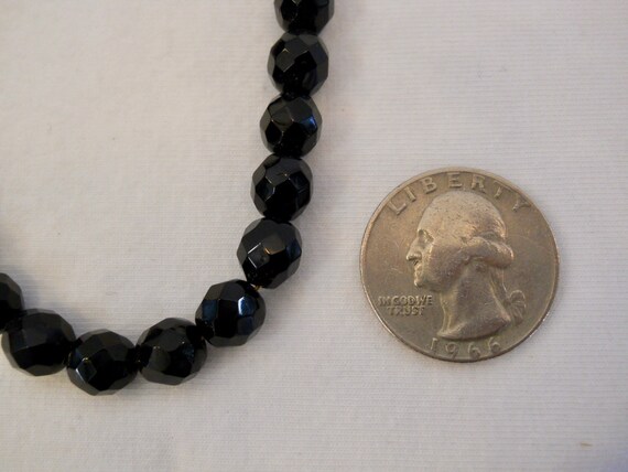 Vintage 1920s 20s French Jet Bead Necklace Flappe… - image 9