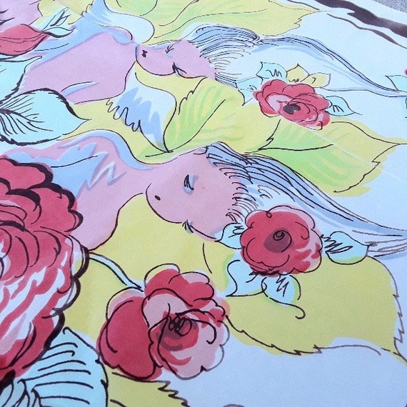 Vintage Fifties Large Square Silk Scarf by Glente… - image 3