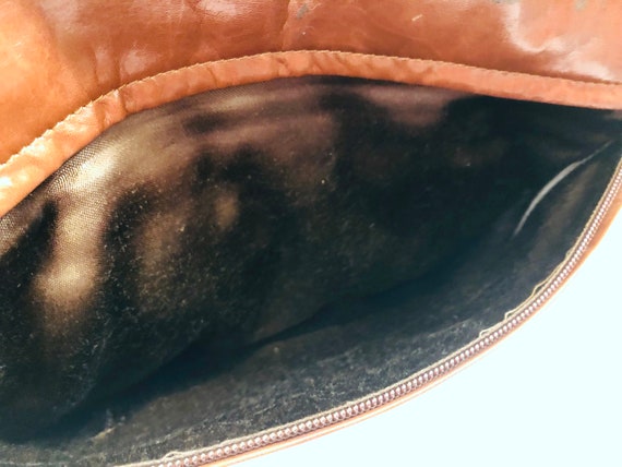 Burnt Caramel Brown Leather Envelope Purse by Per… - image 7