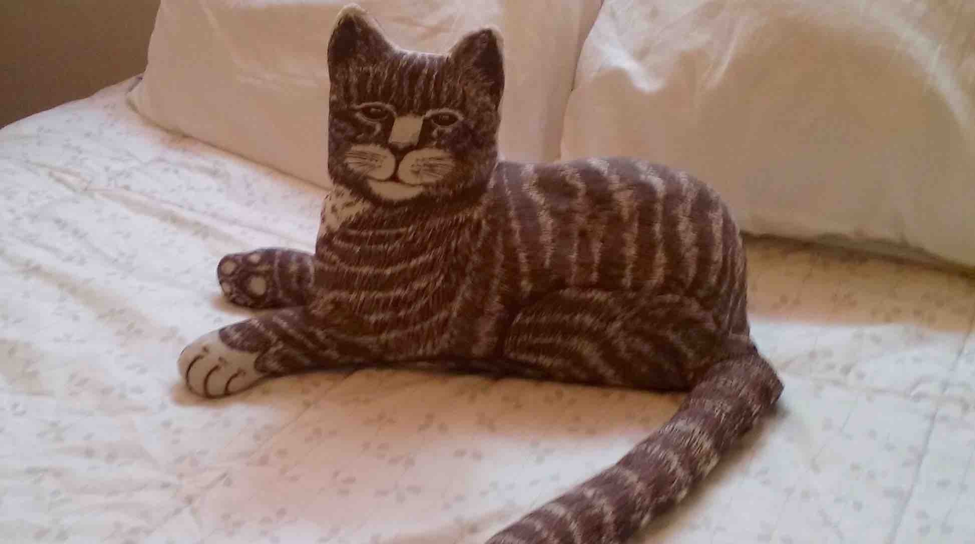 large stuffed cat