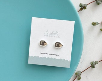 Handmade Hedgehog Charm Earrings: Hypoallergenic Jewelry for Sensitive Ears