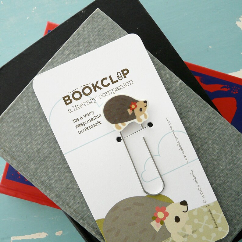 Hedgehog Bookmark bookclip image 2