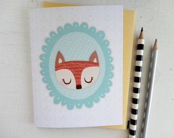 Fox Illustrated Notecard (Single)