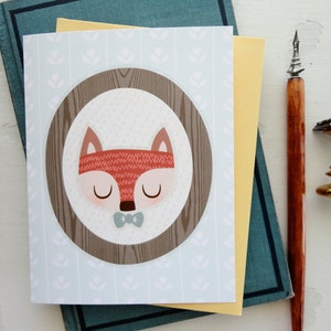 Mr Fox Illustrated Notecard Single image 1