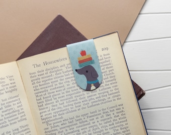 Dog Balancing Books Magnetic Bookmark - Keep Your Place in Style!