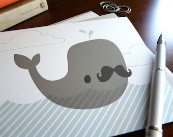 Charles the Whale Illustrated Notecard (Single)