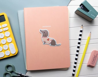 Illustrated Dachshund Vinyl Sticker: Cute and Durable Decals for Your Water Bottle, Laptop, and More!