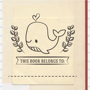 Whale Book Stamp, This Book Belongs to Stamp: FINAL SALE