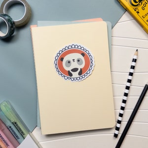 Illustrated Panda Vinyl Sticker: Durable Waterproof Decal