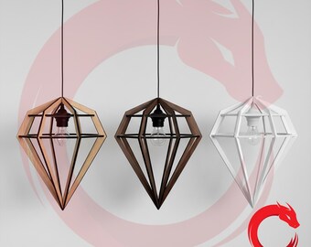 Laser cut files Hanging lamp SVG glowforge wood Chandelier Vector template Dxf pattern
