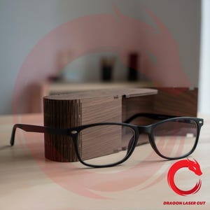 Laser geschnitten Brillenetui Box SVG Bundle glowforge Holz Brillenhalter Dateien Vektor Vorlage Datei Dxf Pdf Eps Cdr Cnc Muster