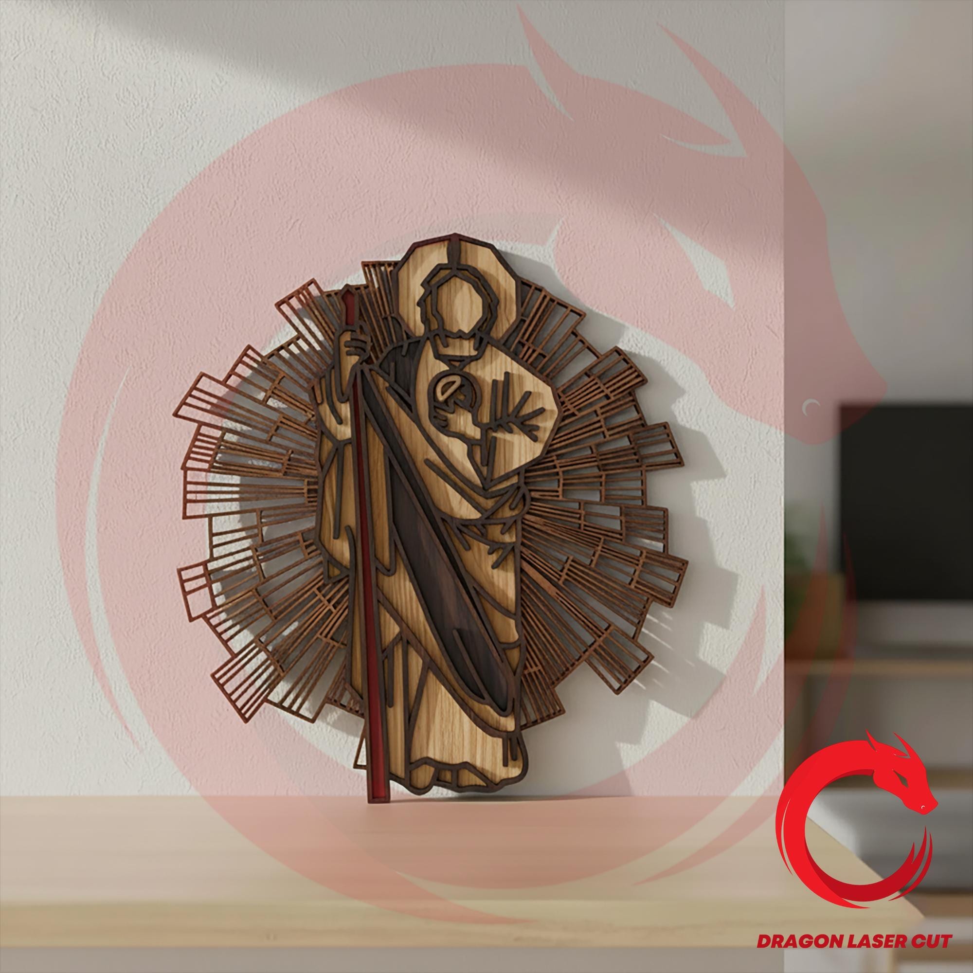 Laser Cut Jesus Christ Wall Layered Art SVG Glowforge Wood Christian ...