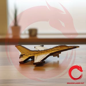 Laser cut f 16 fighting falcon 3mm 3d puzzle SVG bundle wood toy svg files Vector  template file Dxf Ai Eps Cdr patern cnc