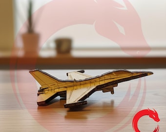 Laser Cut F 16 Fighting Falcon 3mm 3d Puzzle SVG Bundle Wood Toy