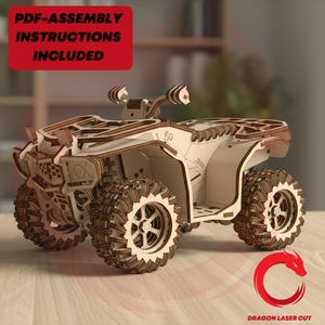 Lasergesneden all-terrain voertuig ATV SVG bundel hout speelgoed atv svg-bestanden Vector laser sjabloon puzzel laserbestand Dxf Pdf Png Eps Cdr patroon cnc