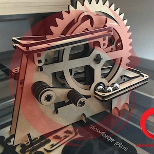File di taglio laser Svg Modello meccanico Pista per biglie in legno Modello di assemblaggio giocattolo da 3 mm SVG bundle Pista per biglie Puzzle vettoriale Dxf Eps Pdf Png Pdf cnc