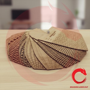 Laser cut Flexible Pattern 30 Styles Flex Wood SVG bundle glowforge pattern DXF files Vector template file Cdr, Eps cnc